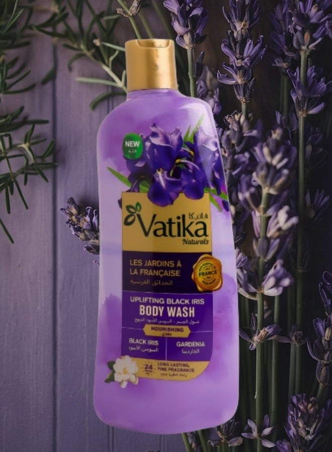 VATIKA 3 Pieces Vatika French Gardens Nourishing Black Iris Body Wash with Gardenia Scent 500ML - Image 2